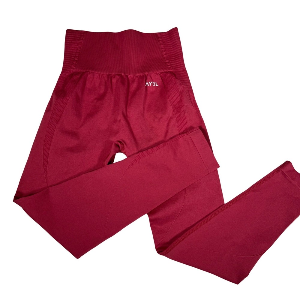 AYBL Balance V2 Seamless Leggings Light Red High Waisted Womens Size‎ Small